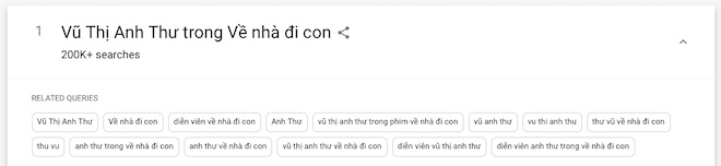 Dân mạng tìm ráo riết, 'Vũ Thị Anh Thư trong Về nhà đi con' lên top 1 Google - 1